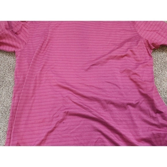 Fairway & Greene Tech XL Pink‎ Striped Cotton Golf Shirt - Picture 4 of 5